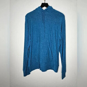 CHASOR Terry Cloth Long Sleeve Hoodie in Teal Size Large NWT